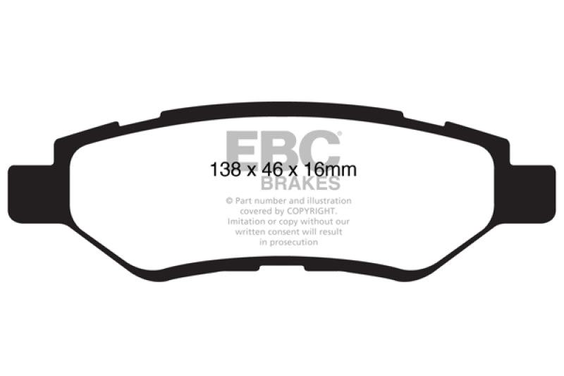 Plaquettes de frein arrière Redstuff EBC 08-13 Cadillac CTS 3.0