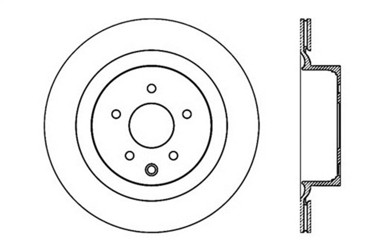 Rotor arrière gauche fendu et percé StopTech Infiniti G37 / Nissan 370Z SportStop