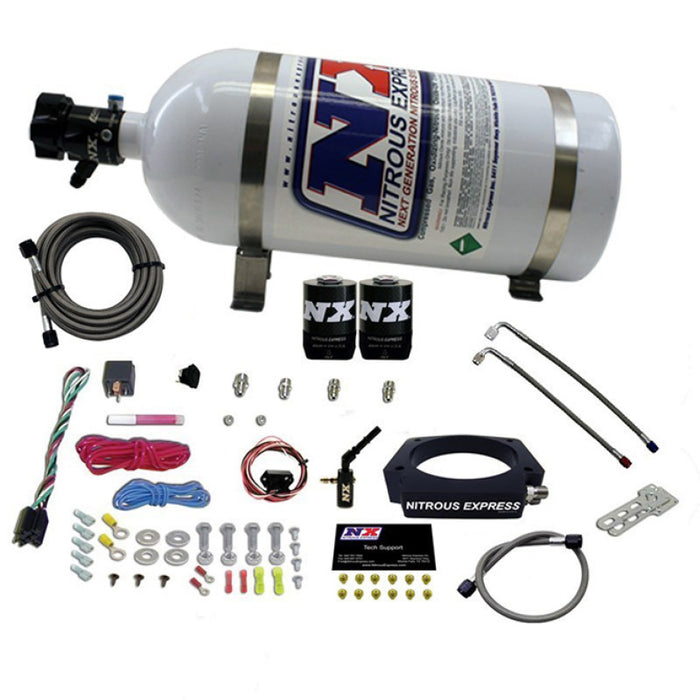 Kit de plaque nitreuse pour camion GM 6,2 L Nitrous Express 2014+ (35-300 CV) avec bouteille de 10 lb