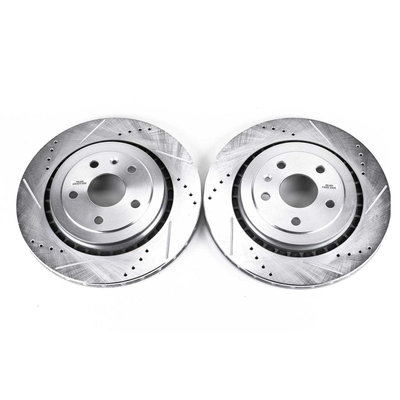 Disques de frein arrière Power Stop 16-18 Cadillac ATS Evolution percés et fendus - Paire