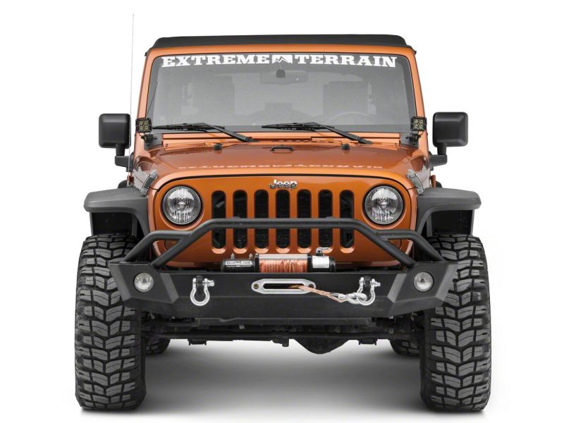 Supports d'éclairage montés sur montant de pare-brise de la série Axial Jeep Wrangler JK 07-18 de Raxiom