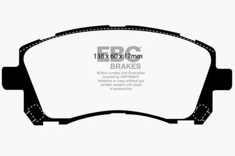 Plaquettes de frein avant EBC 01-02 Subaru Impreza 2.0 Turbo WRX Bluestuff