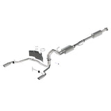 Échappement sport arrière Ford Racing 21-22 F-150 2,7 L/3,5 L/5,0 L - Embouts chromés