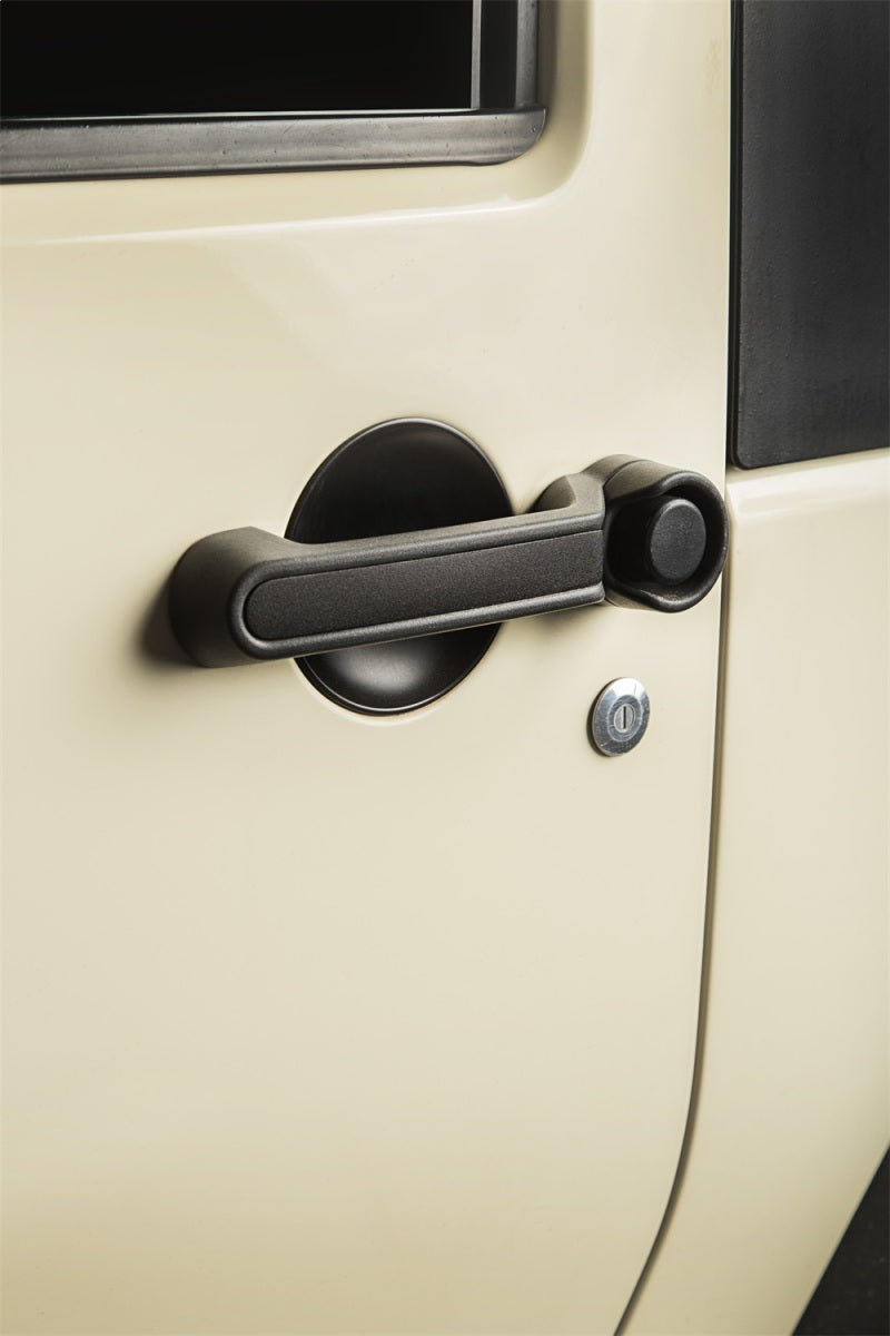 Inserts de poignée de porte Rugged Ridge noirs pour Jeep Wrangler 2 portes 07-18