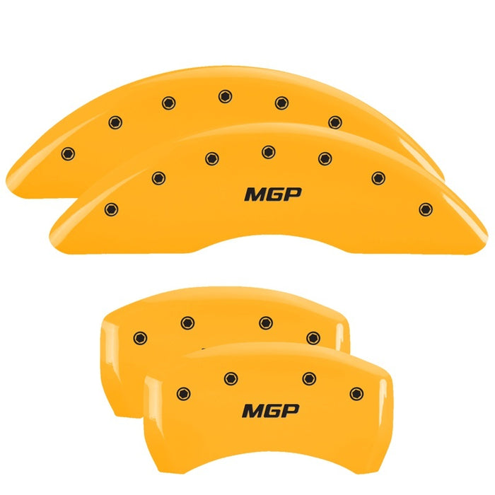 MGP 4 Caliper Covers Engraved Front & Rear MGP Yellow Finish Black Characters 1998 BMW 540i