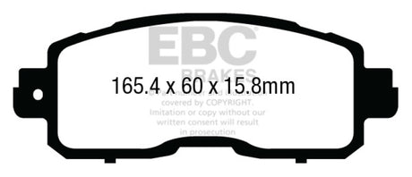 Plaquettes de frein avant EBC 13+ Nissan Altima 2.5 (L33) Sedan Ultimax2