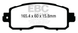 Plaquettes de frein avant EBC 13+ Nissan Altima 2.5 (L33) Sedan Yellowstuff