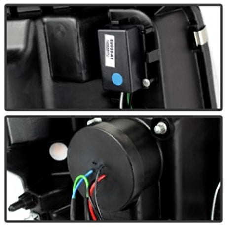 Phares de projecteur Spyder Ford F150 09-14 Modèle halogène - Barre lumineuse DRL Blk PRO-YD-FF15009-LBDRL-BK