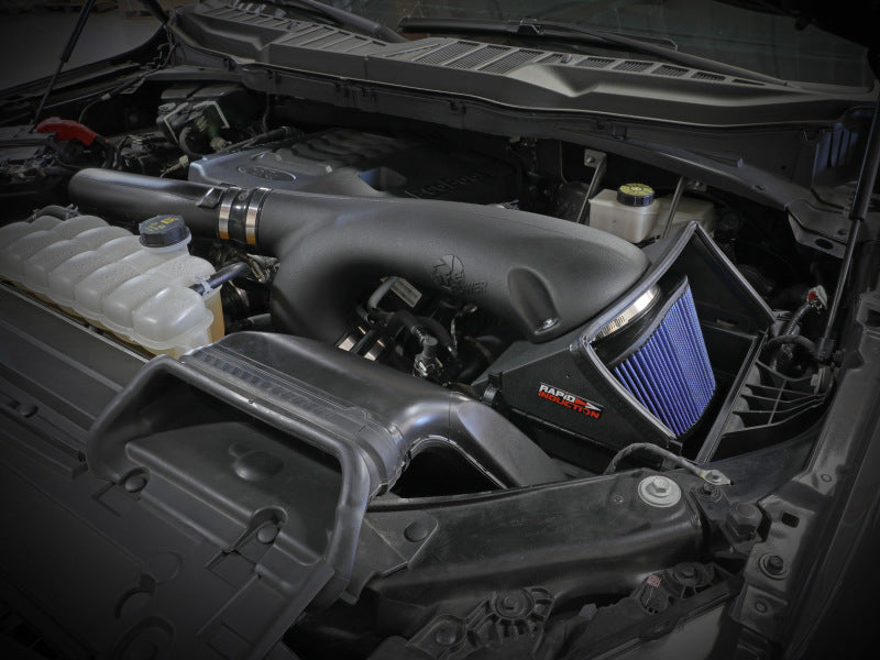 Système d'admission d'air froid à induction rapide aFe avec filtre Pro 5R 2021+ Ford F-150 V6-3,5 L (tt)