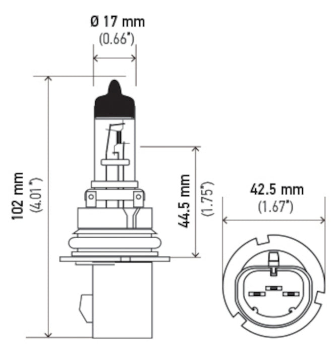 Ampoule Hella 9007 12V 65/55W Px29T T4625 +50(2)