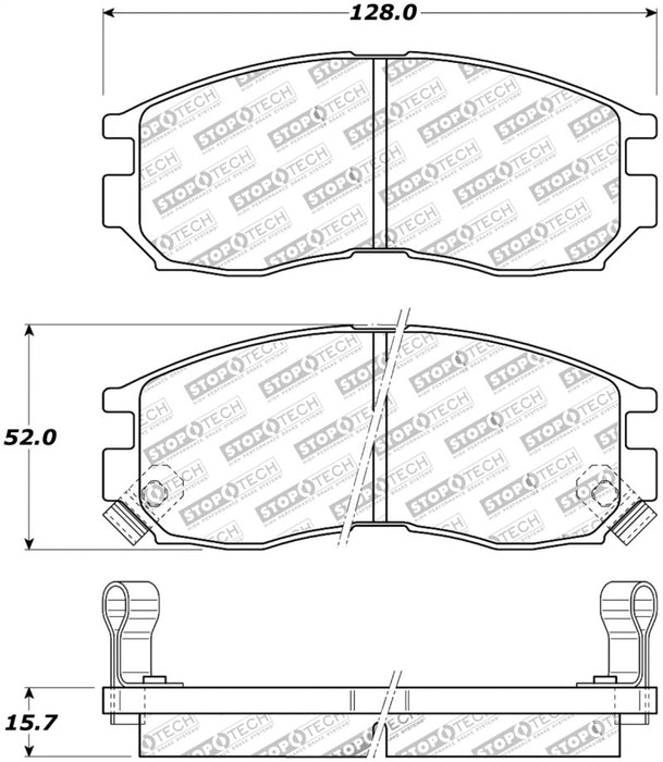 Plaquettes de frein avant StopTech Street Touring 4/89-99 Mitsubishi Eclipse GST