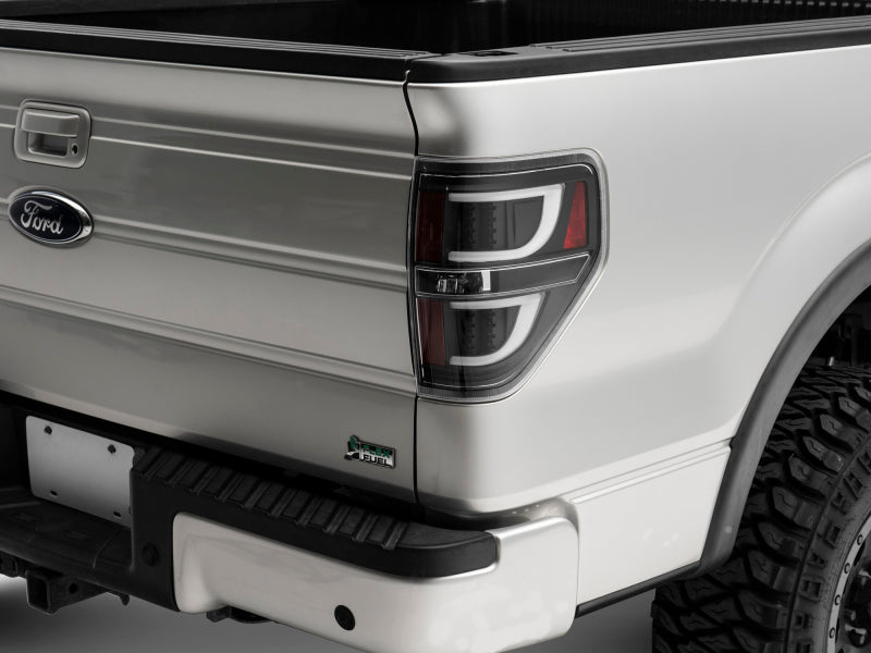 Feux arrière à LED Raxiom 09-14 Ford F-150 Styleside G2 - Boîtier noir (lentille transparente)