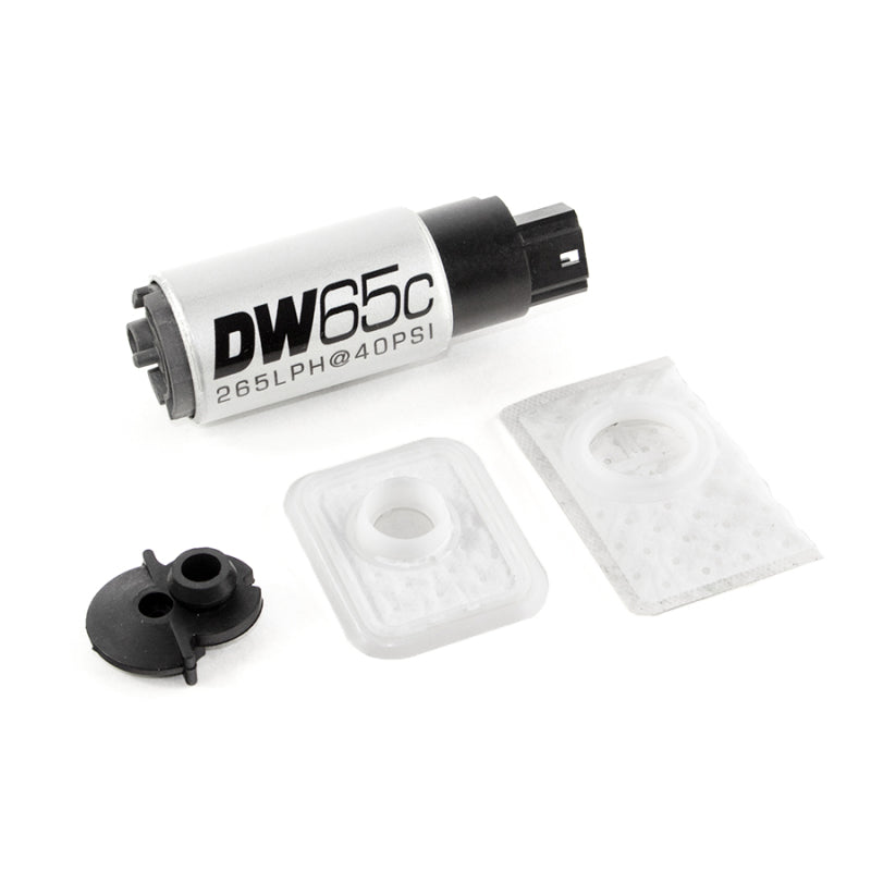 Pompe à essence compacte DeatschWerks 97-04 Jeep Wrangler 2,5 L/4,0 L DW65C 265 lph avec kit d'installation