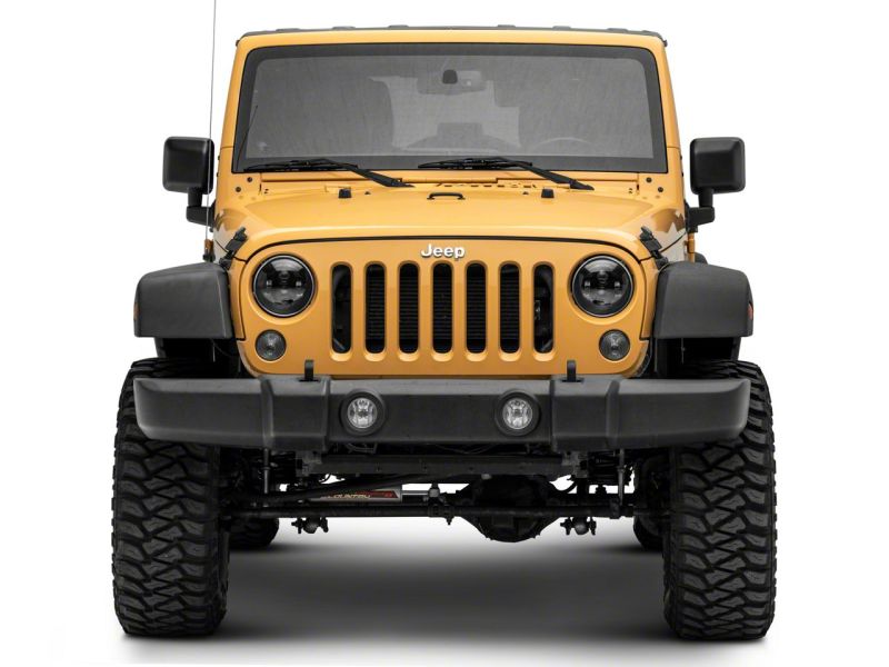 Phares à DEL Raxiom 07-18 Jeep Wrangler JK 7 pouces - Boîtier noir (lentille transparente)