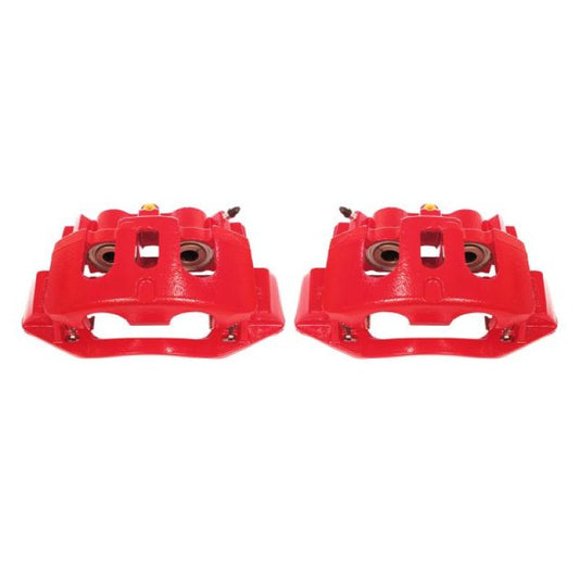 Power Stop 11-19 Chevrolet Silverado 2500 HD Rear Red Calipers w/Brackets - Pair