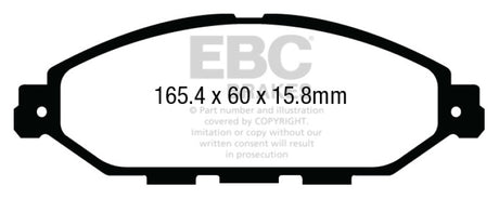 Plaquettes de frein avant EBC 14+ Infiniti QX60 3.5 Greenstuff