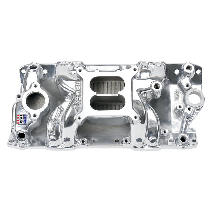 Collecteur d'air à entrefer poli Edelbrock S/B Chevy RPM