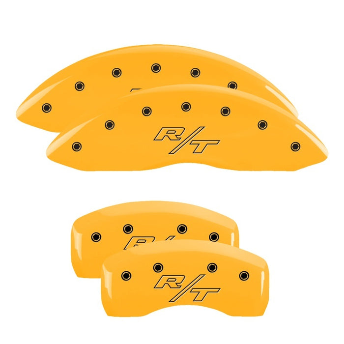 MGP 4 Caliper Covers Engraved Front & Rear MGP Yellow Finish Black Char 2001 Chevrolet Corvette