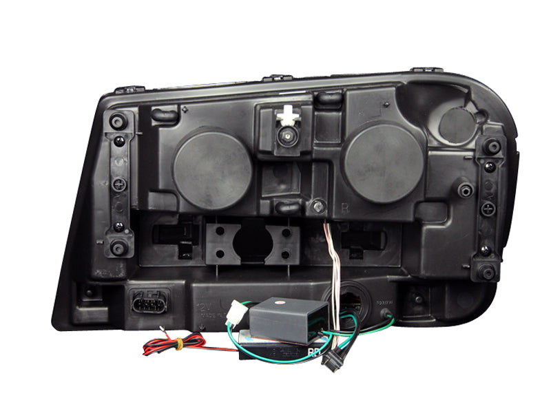 Phares de projecteur ANZO 2002-2009 Chevrolet Trailblazer avec halo noir