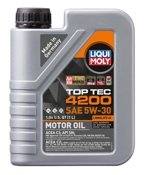 Huile moteur nouvelle génération LIQUI MOLY Top Tec 4200 SAE 5W30 1L