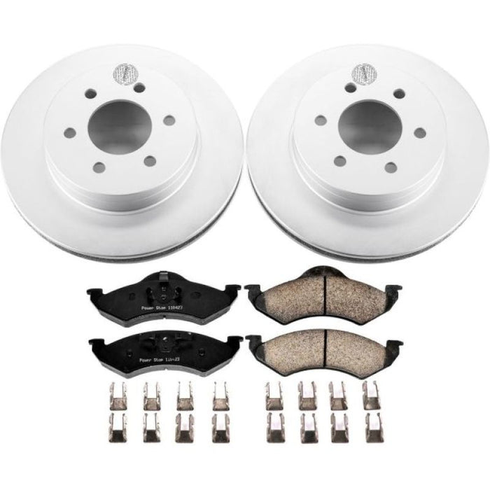 Kit de freins Power Stop 00-02 Dodge Dakota avant Z17 Evolution Geomet avec revêtement