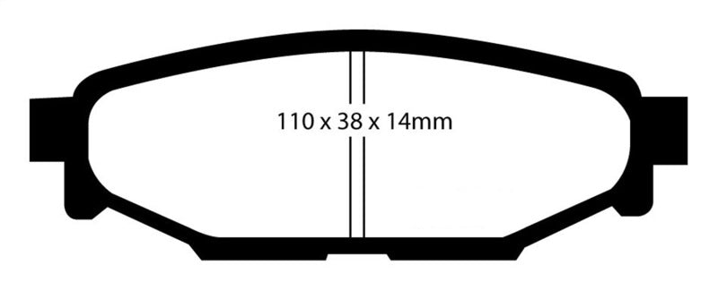 Plaquettes de frein arrière EBC 08-10 Subaru Impreza 2.5 Bluestuff