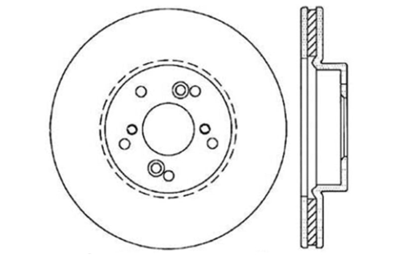 Rotor avant gauche percé transversalement StopTech pour Acura TL (calibre standard) 99-08 / CL 01-03 / TSX 04-09