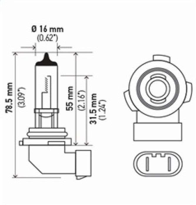 Ampoule Hella H10/9145 12V 45W Py20D T4 Sb