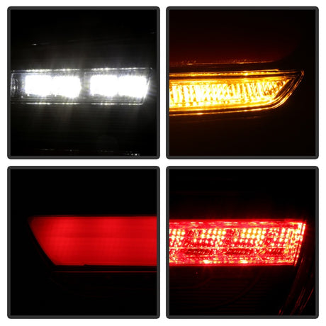 Feux arrière Spyder à LED pour BMW Série 3 F30 2012-2018 (ALT-YD-BMWF3012-SEQ-BK) - Noir