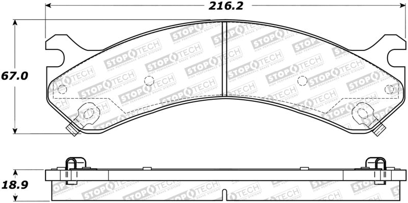 Plaquettes de frein sport StopTech avec cales et matériel - Avant