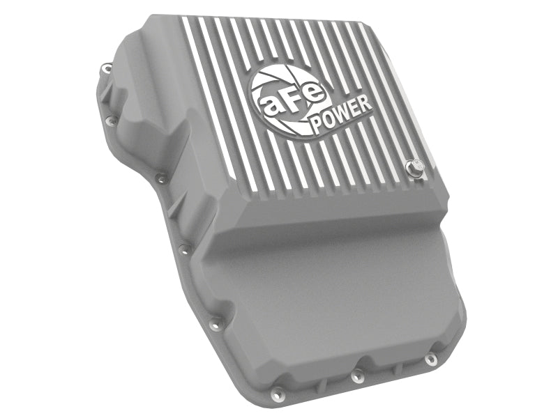 Carter de transmission aFe brut avec ailettes usinées 13-19 Dodge Diesel Trucks L6-6.7L (td)