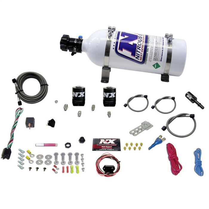 Nitrous Express Dodge Hemi/SRT8 Single Nozzle Fly By Wire Nitrous Kit (35-150HP) w/5lb Bottle