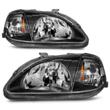 Phares en cristal ANZO Honda Civic 1999-2000 Noir