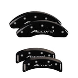 Couvre-étriers MGP 4 gravés avant Accord gravés arrière Accord finition noire argent ch