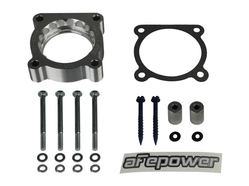 Entretoise de corps de papillon aFe 07-12 Dodge 1500 / 07-12 Dodge Dakota V6 3,7 L Silver Bullet - Argent