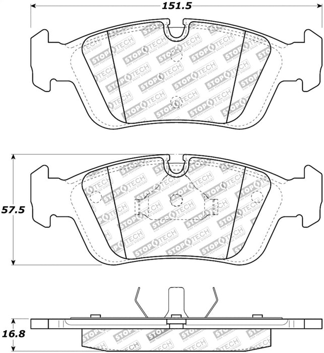 StopTech 96-02 BMW Z3 / 03-08 Z4 / 97-00 323 Plaquettes de frein avant