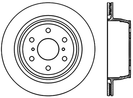 StopTech Power Slot 07-09 Cadillac Escalade / 07-09 Chevy Avalanche Rear Right Slotted CRYO Rotor