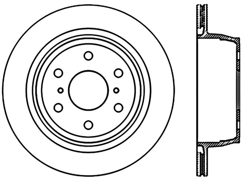 Rotor CRYO fendu arrière gauche StopTech Power Slot 07-09 Cadillac Escalade / 07-09 Chevy Avalanche