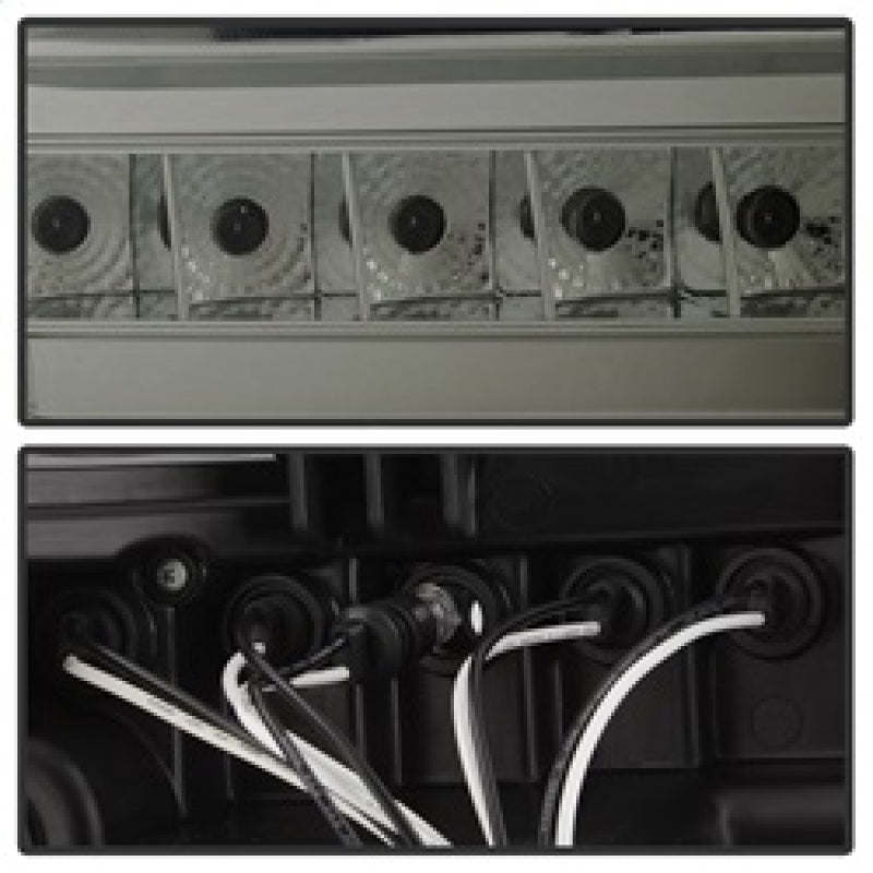 Phares de projecteur Spyder Toyota Tundra 07-13 LED Halo LED Smke PRO-YD-TTU07-HL-SM