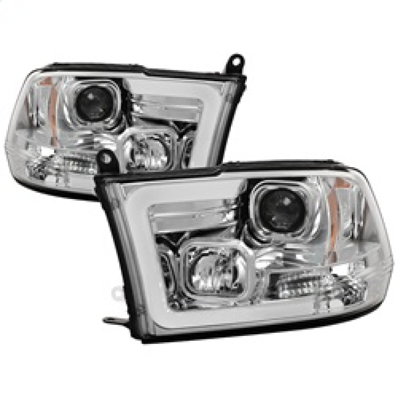 Phares de projecteur Spyder 09-16 Dodge Ram 1500 V2 - Halogène - DRL - Chrome (PRO-YD-DR09V2-LBDRL-C)