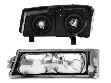 Phares Raxiom 03-06 Chevrolet Silverado 1500 Axial OEM Style Rep - Boîtier chromé (lentille transparente)
