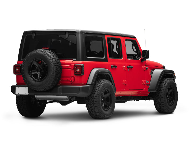 Feux arrière à LED Raxiom 18-22 Jeep Wrangler JL - Boîtier noir - Lentille rouge