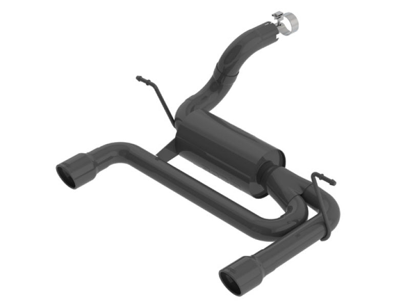 Borla 2018 Jeep Wrangler JL/JLU 3.6L 2DR/4DR ATAK SS Axle Back Échappement à revêtement noir avec embouts de 3,5 pouces