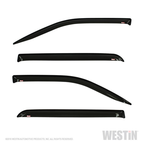 Déflecteur de vent Wade Slim Westin 2019 RAM 1500 Crew Cab (non classique) 4 pièces - Fumé