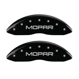 Couvre-étriers MGP 4 gravés avant et arrière MOPAR finition noire argent ch