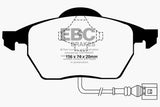 Plaquettes de frein avant EBC 99-05 Volkswagen Beetle 1.8 Turbo Greenstuff