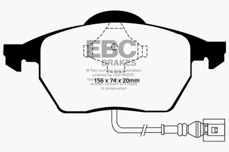 Plaquettes de frein avant EBC 99-06 Audi TT 1.8 Turbo Yellowstuff