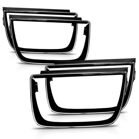 Cadres de feux arrière ANZO 2010-2013 Chevrolet Camaro - 4 pièces noir brillant
