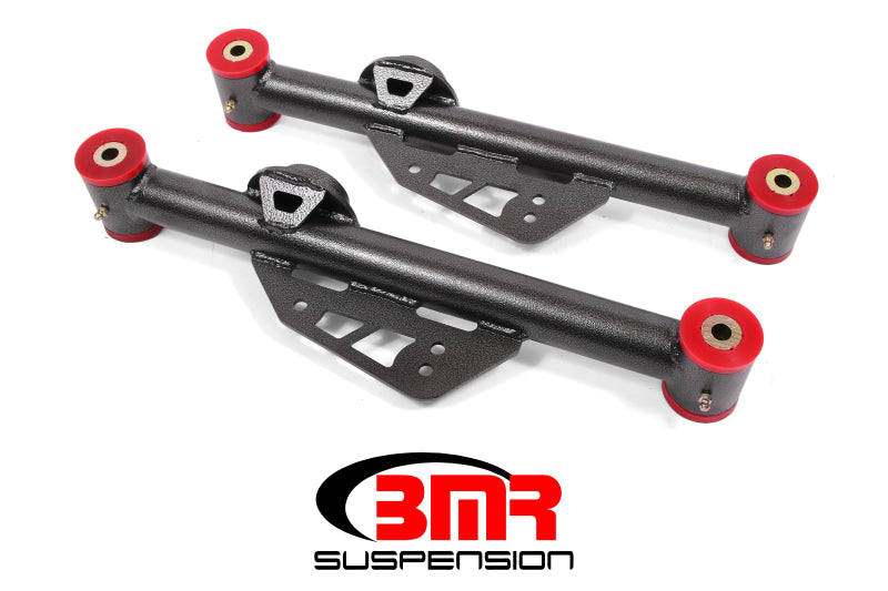Bras de suspension inférieurs non réglables BMR 79-98 Fox Mustang (polyuréthane) - Noir martelé