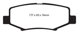 Plaquettes de frein arrière EBC 06-11 Dodge Nitro 3.7 Greenstuff